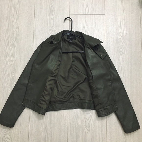 Green faux leather jacket - Picture 2 of 2